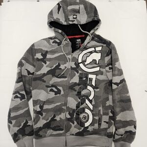 Ecko Unlimited Camoflage Hoodie Fleece Lined Mens Size Small